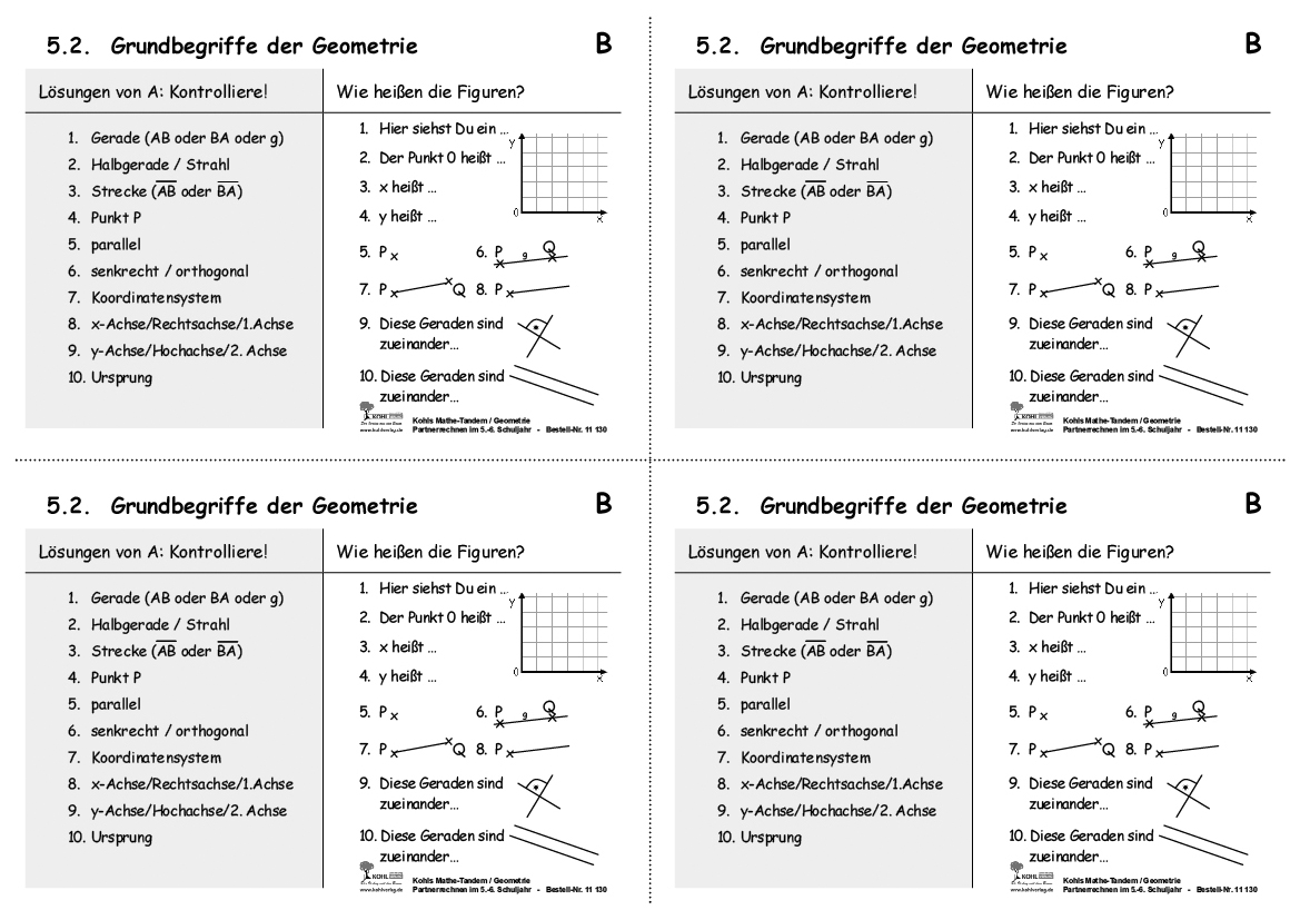 Kohls Mathe-Tandem Geometrie / Klasse 5-6