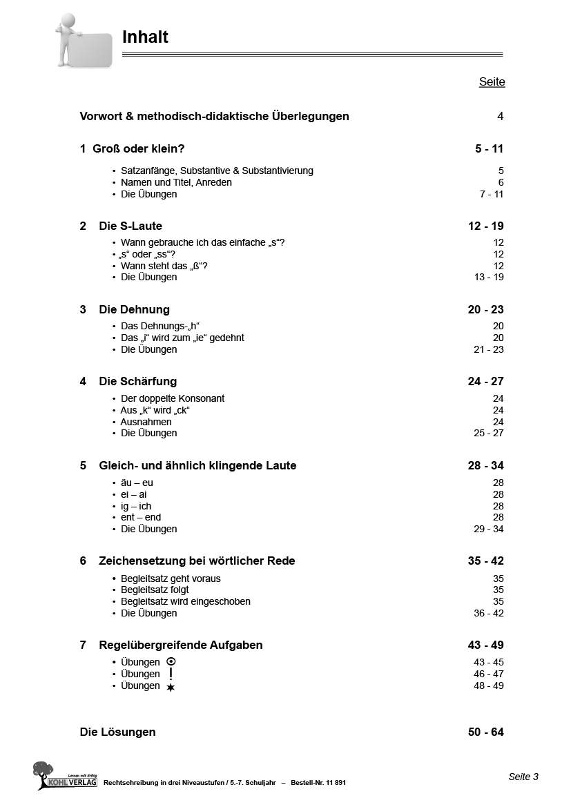 Rechtschreibung in drei Niveaustufen / Klasse 5-7 - Einzeln einsetzbare Einheiten