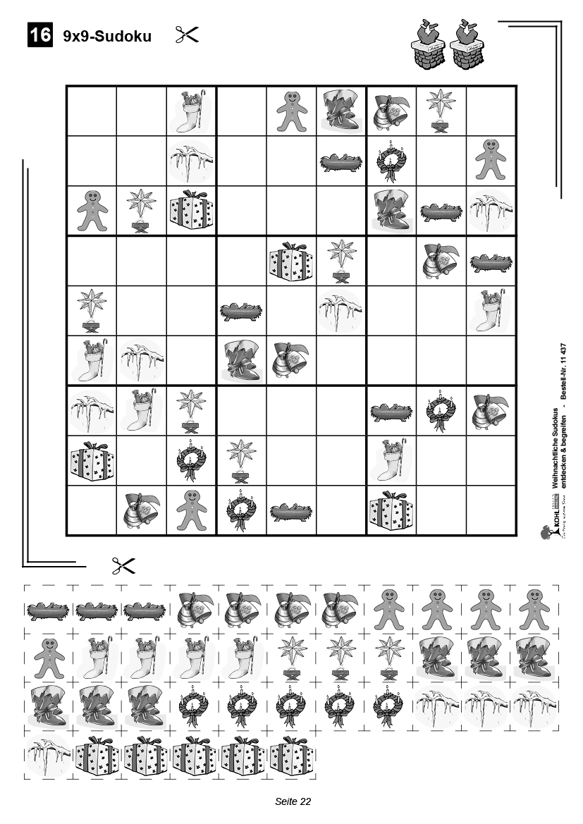 Weihnachtliche Sudokus entdecken und begreifen