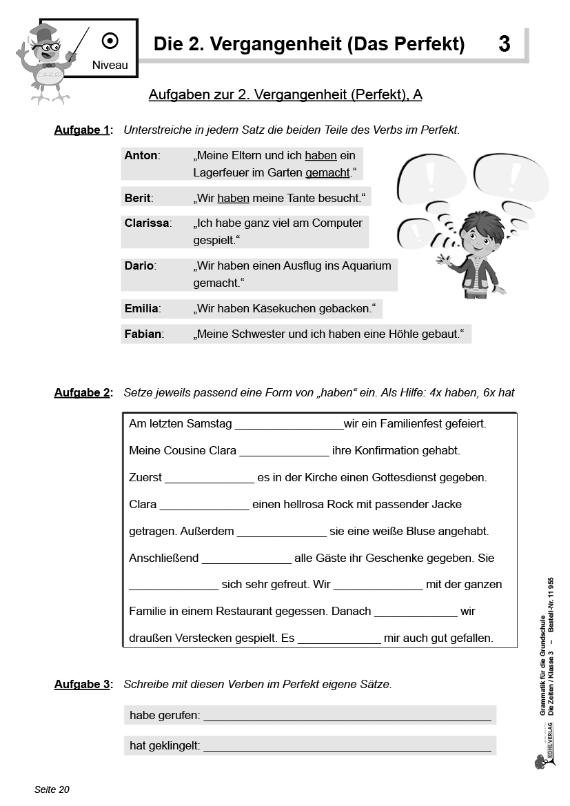 Grammatik für die Grundschule - Die Zeiten / Klasse 3