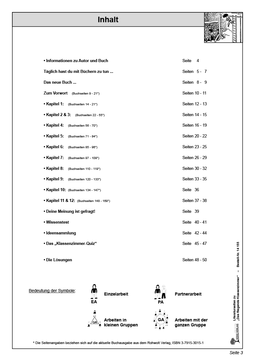 Das fliegende Klassenzimmer - Literaturseiten