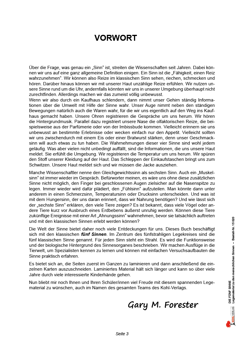 Die fünf Sinne Die fünf Sinne