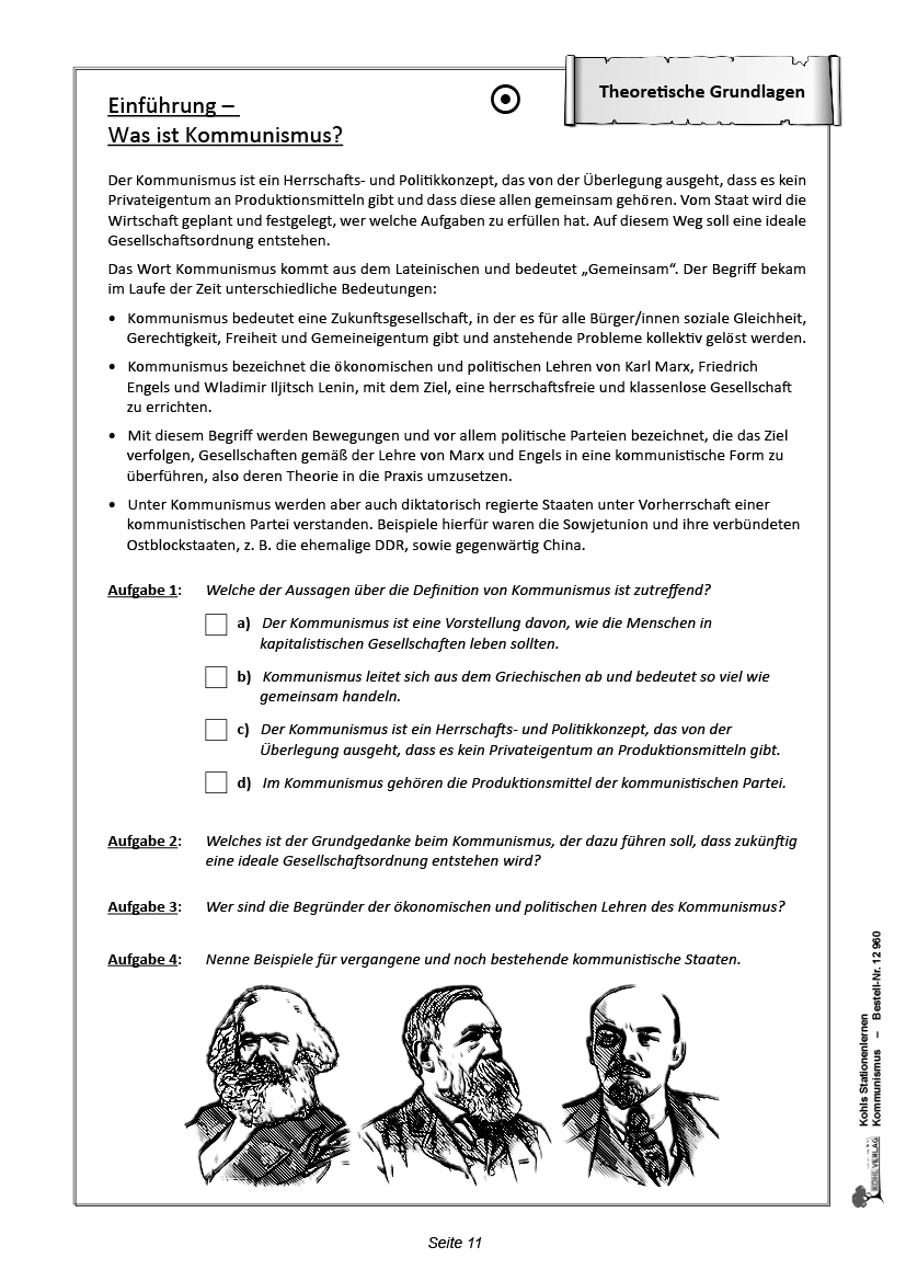 Stationenlernen Kommunismus