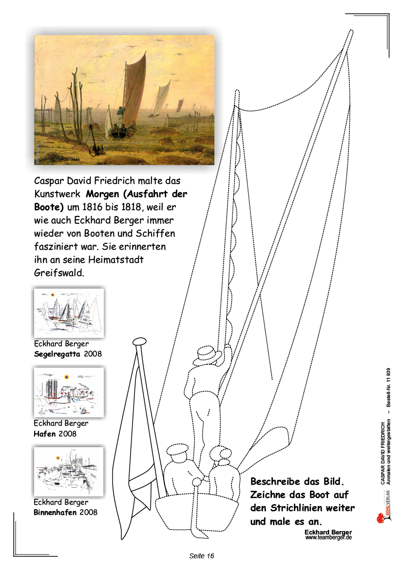 Caspar David Friedrich ... anmalen und weitergestalten