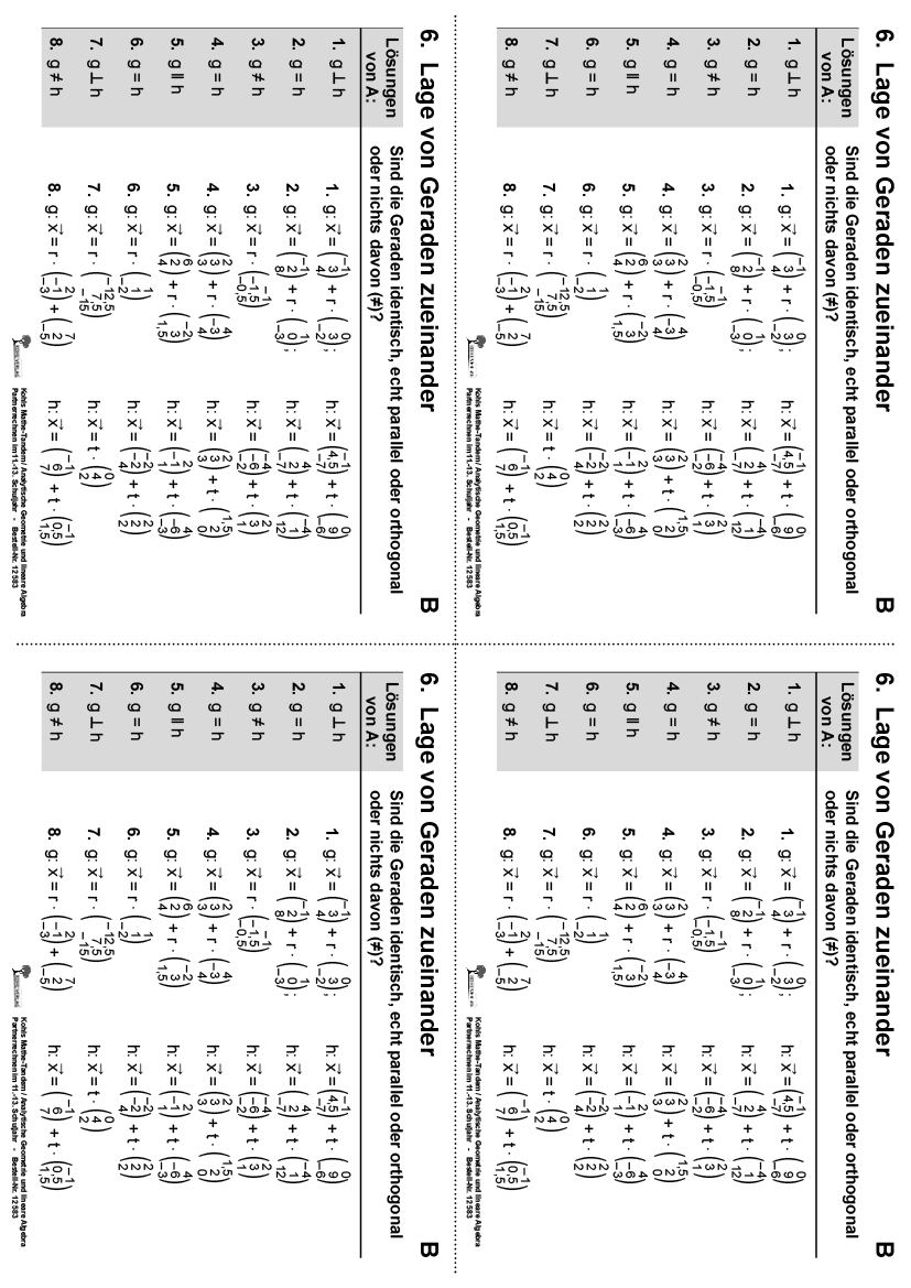 Kohls Mathe-Tandem / Analytische Geometrie