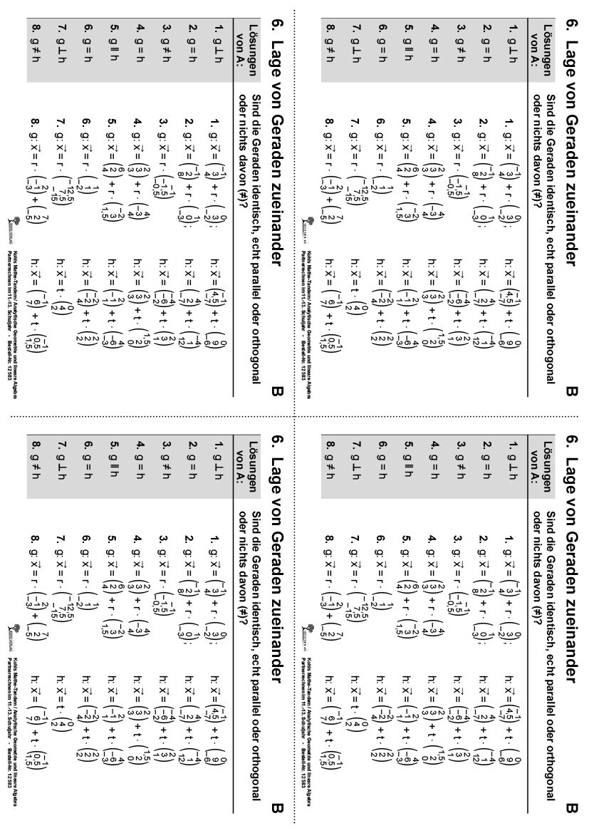 Kohls Mathe-Tandem / Analytische Geometrie