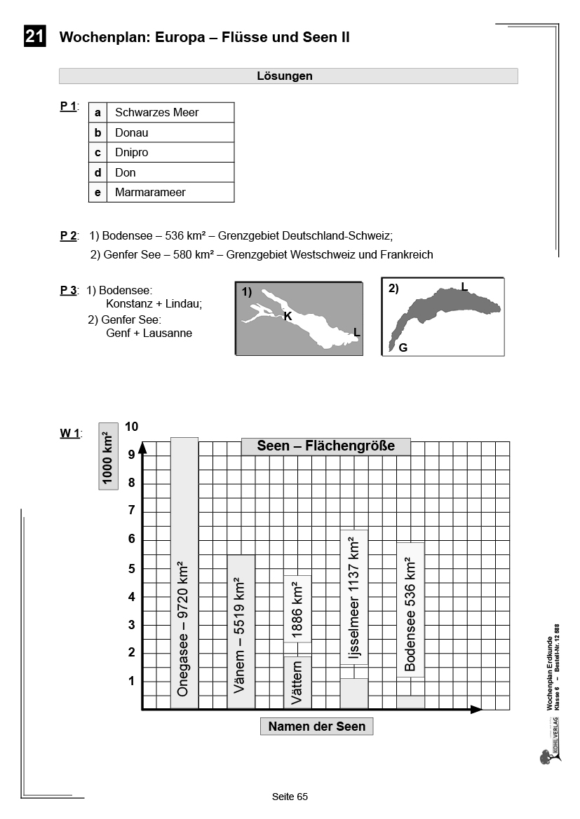 Wochenplan Erdkunde / Klasse 6