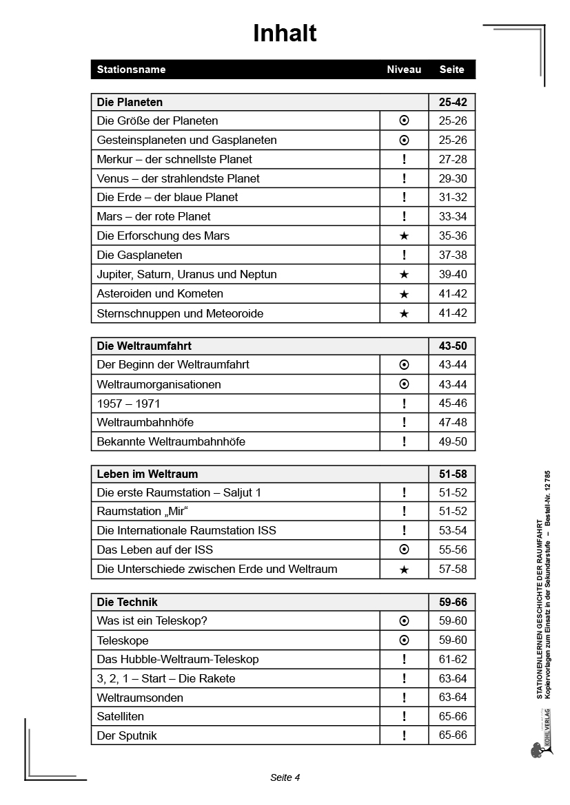 Stationenlernen Geschichte der Raumfahrt Stationenlernen Geschichte der Raumfahrt