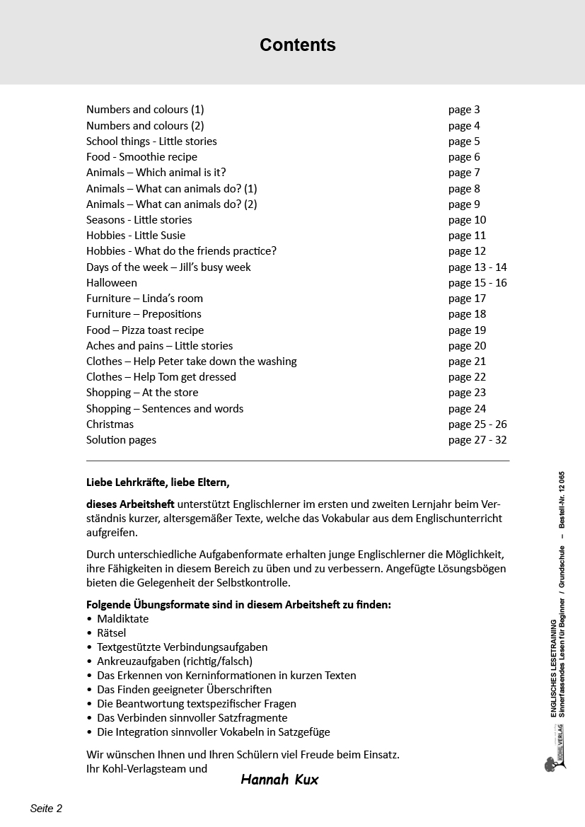 Englisches Lesetraining I