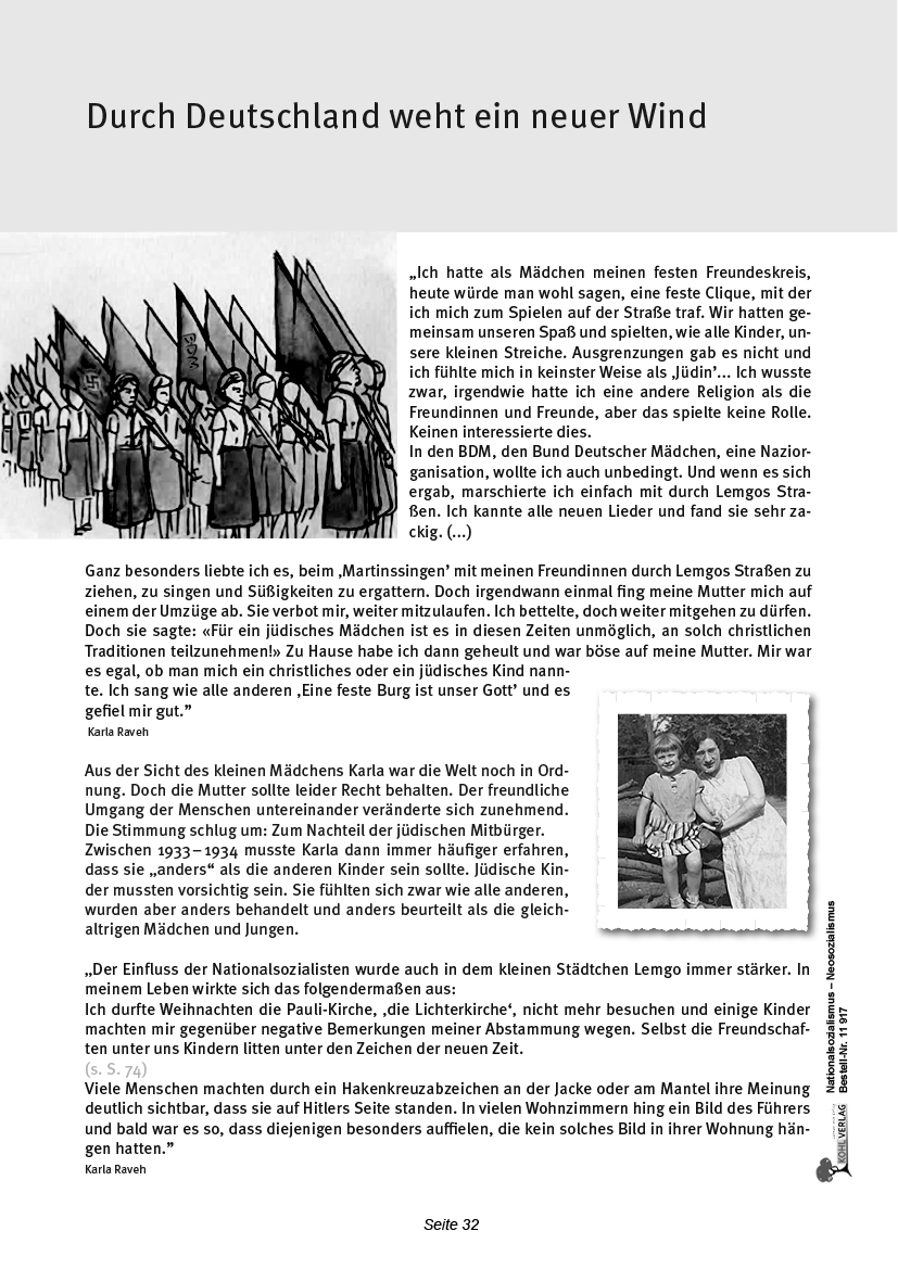 Nationalsozialismus - Neonationalsozialismus - Mit Bezügen zum Zeitgeschehen und begleitenden Texten