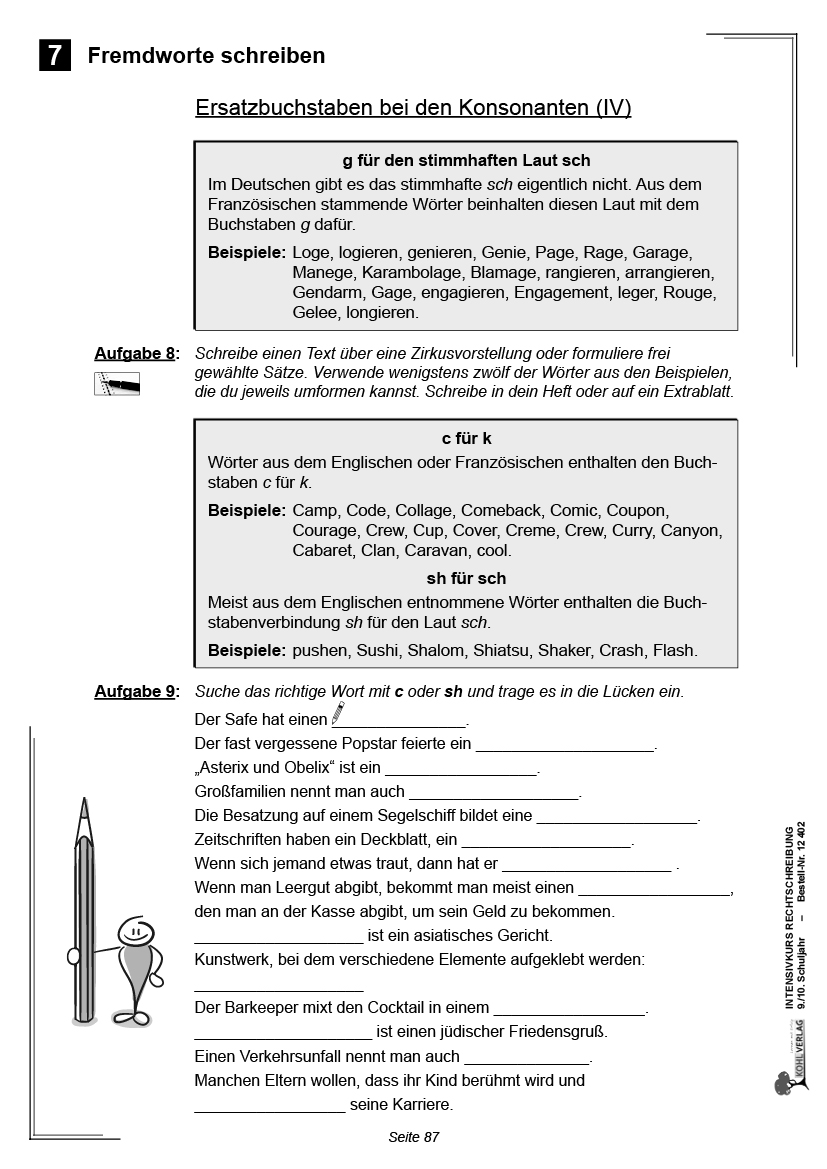 Intensivkurs Rechtschreibung / 9.-10. Schuljahr