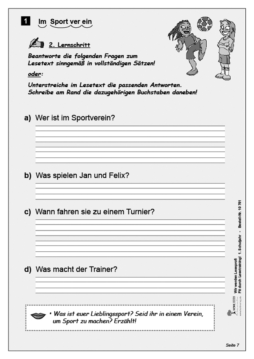 Wir werden Leseprofi / Klasse 1