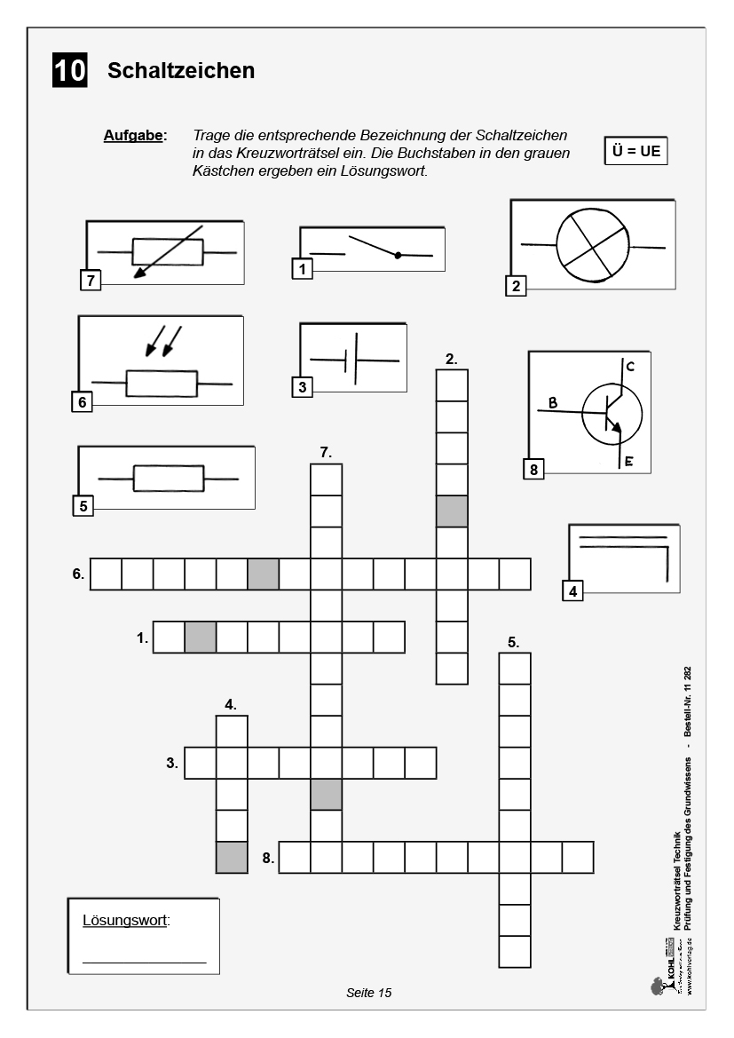 Kreuzworträtsel Technik