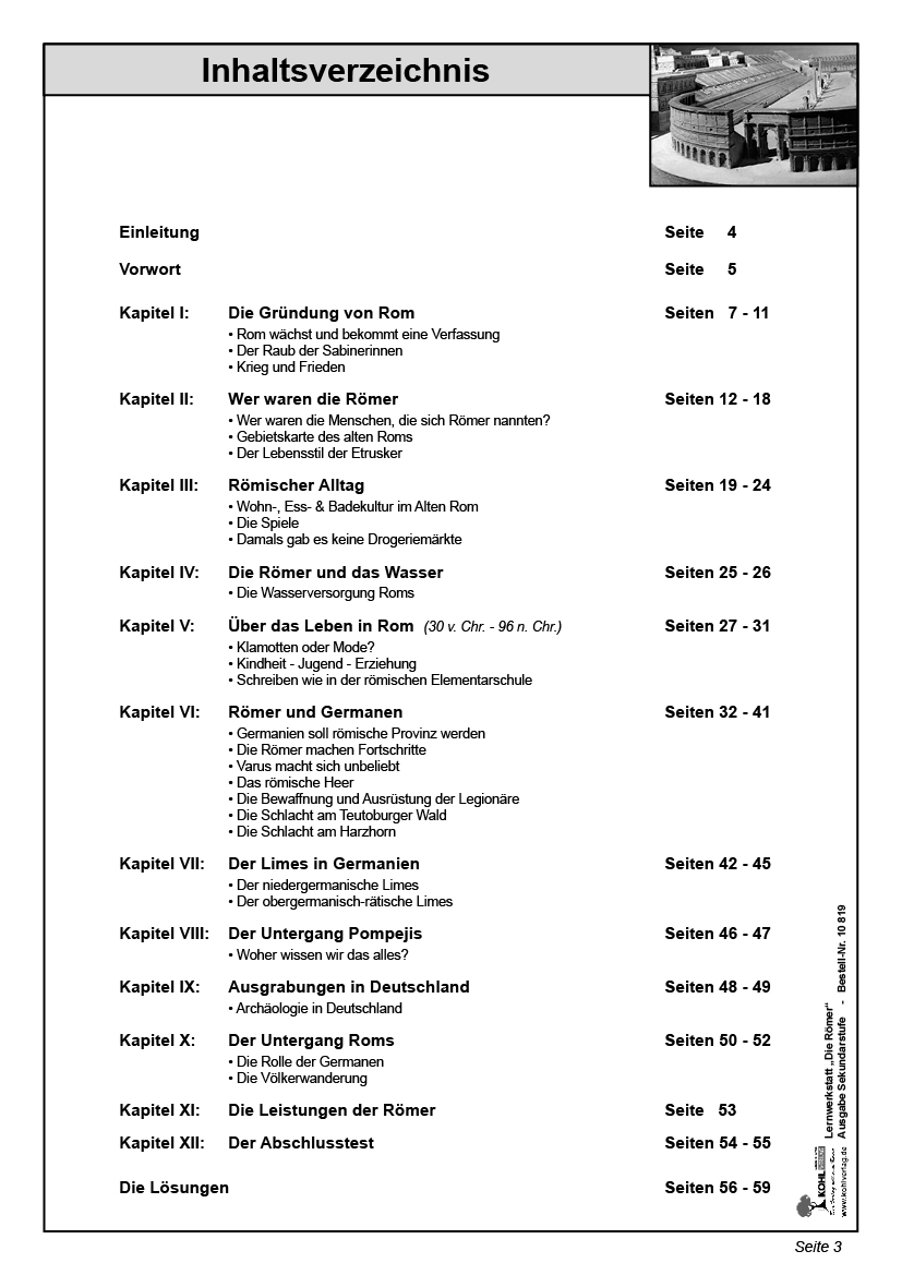 Lernwerkstatt Die Römer / Sekundarstufe Lernwerkstatt Die Römer / Sekundarstufe