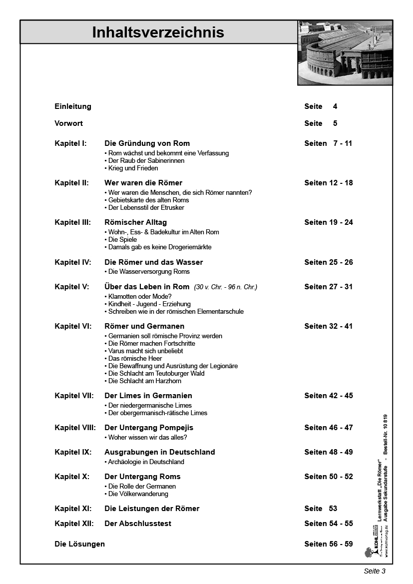 Lernwerkstatt Die Römer / Sekundarstufe