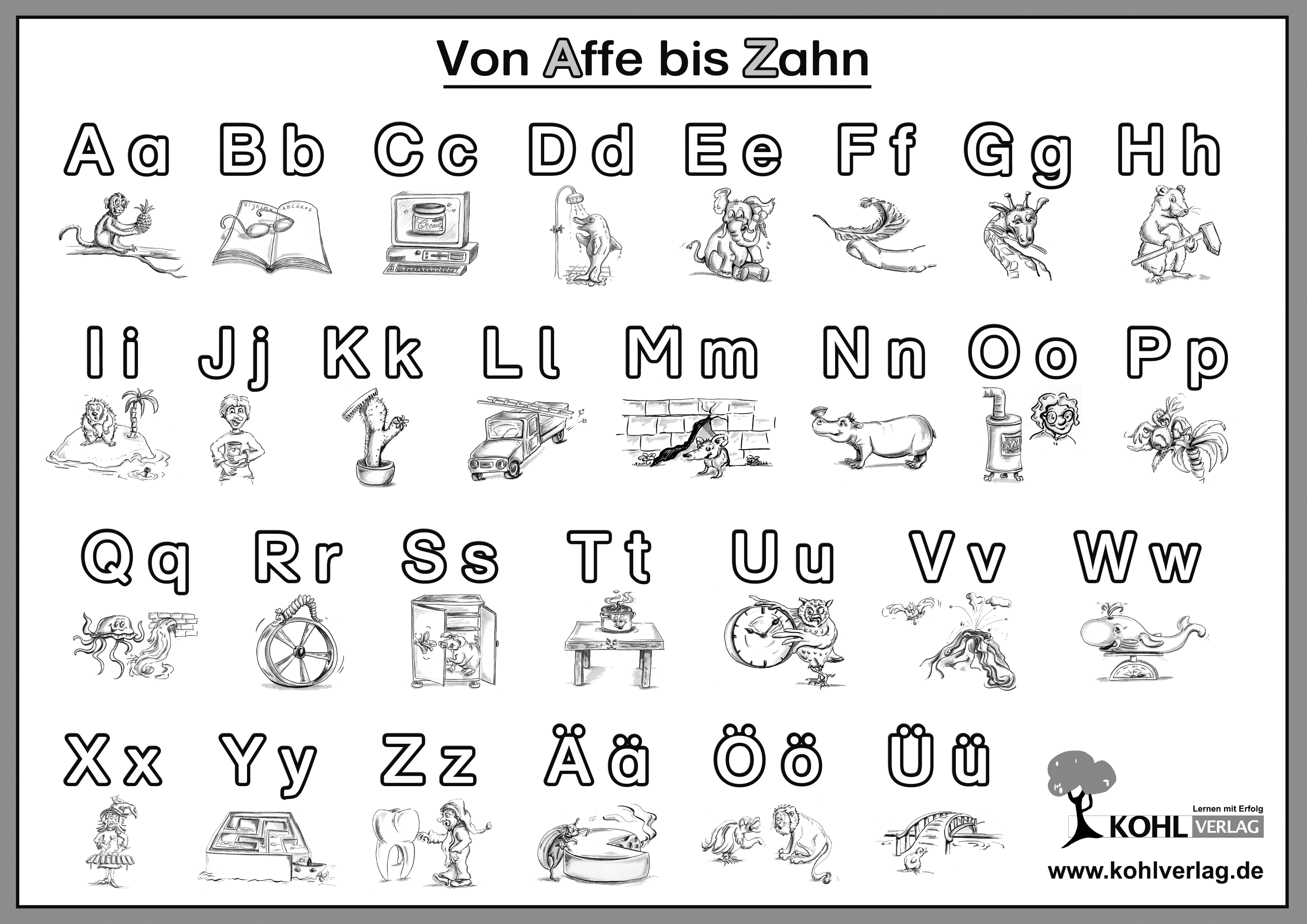 Witzige ABC-Schreibübungen