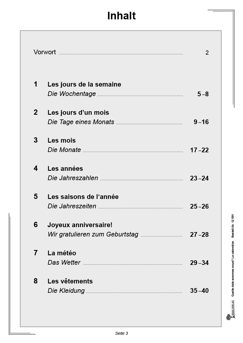 Quelle date sommes-nous? Le calendrier