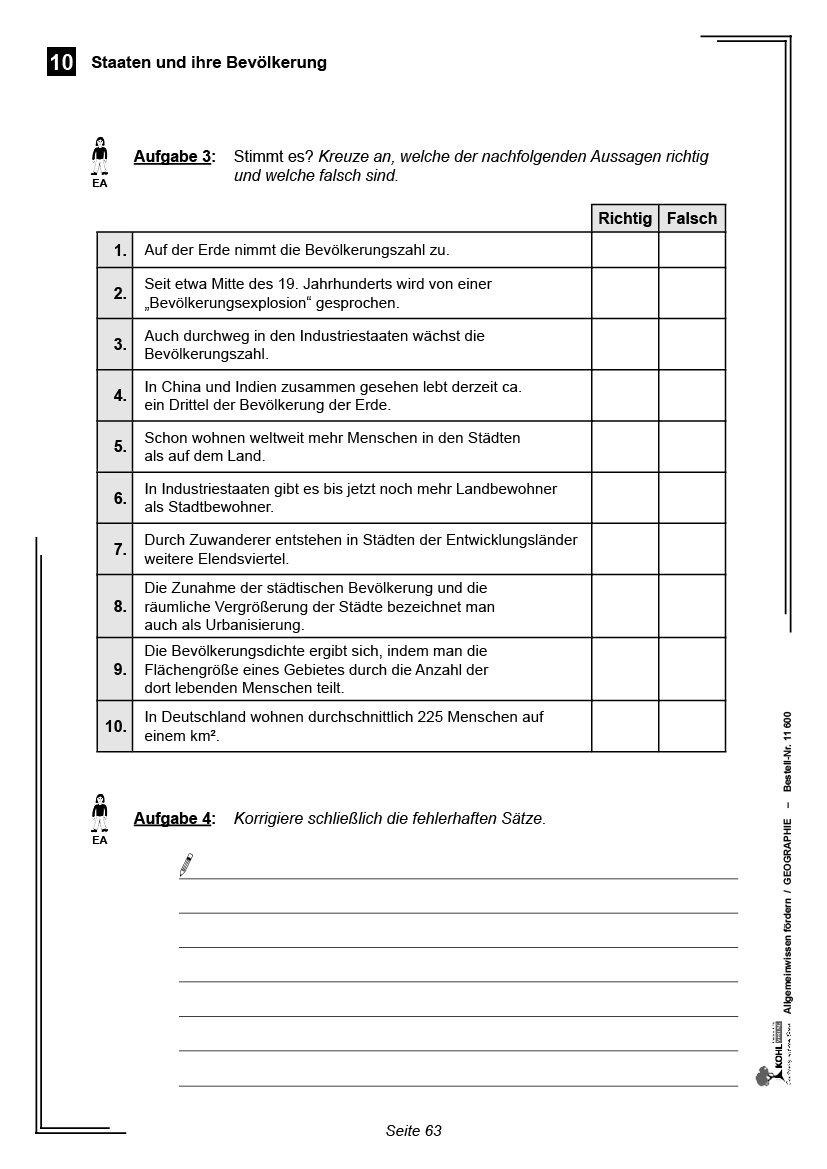 Allgemeinwissen fördern ERDKUNDE