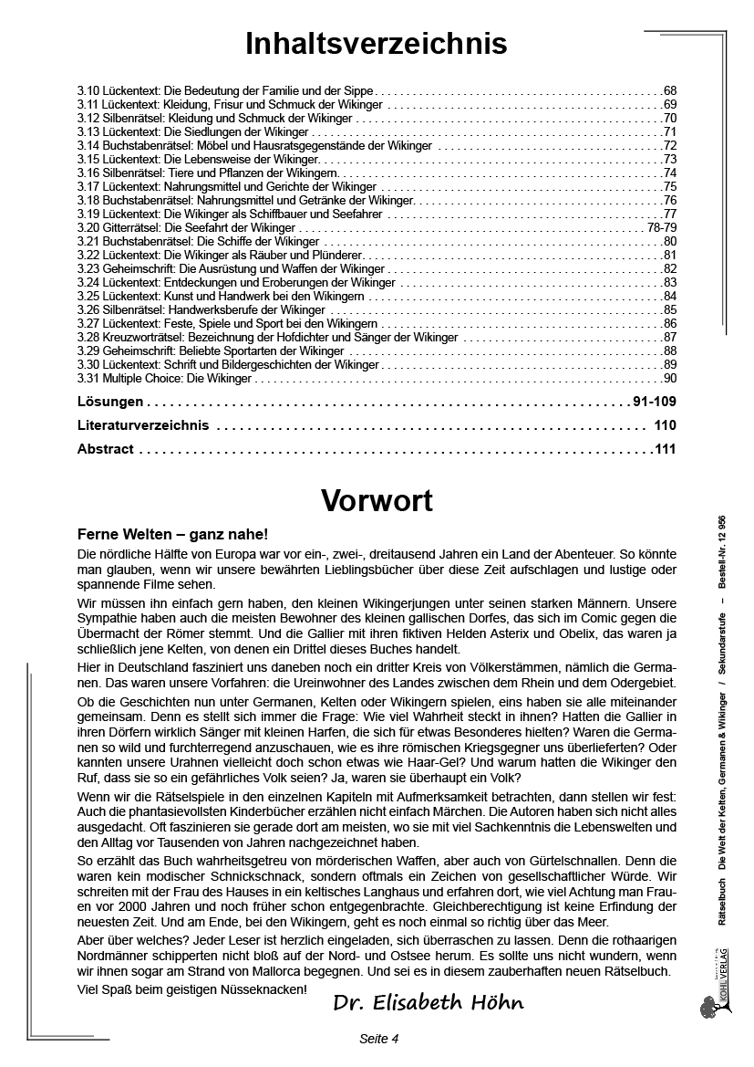 Rätselbuch Die Welt der Kelten, Germanen & Wikinger
