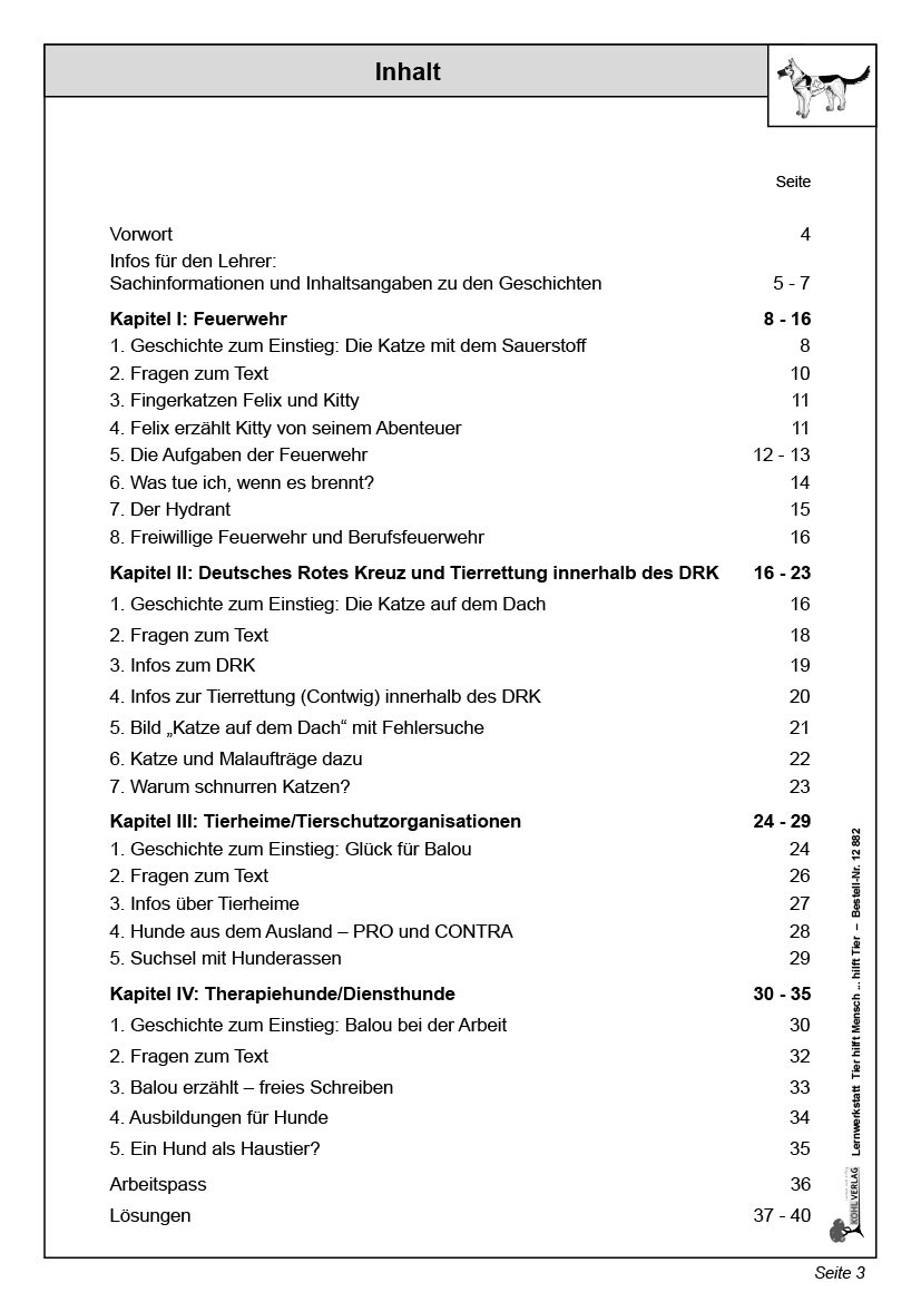 Lernwerkstatt Tier hilft Mensch ... hilft Tier Lernwerkstatt Tier hilft Mensch ... hilft Tier