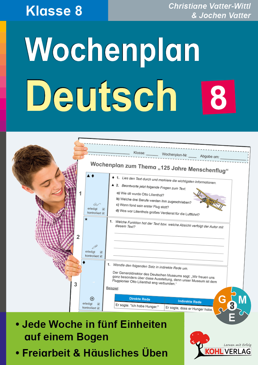 Wochenplan Deutsch / Klasse 8