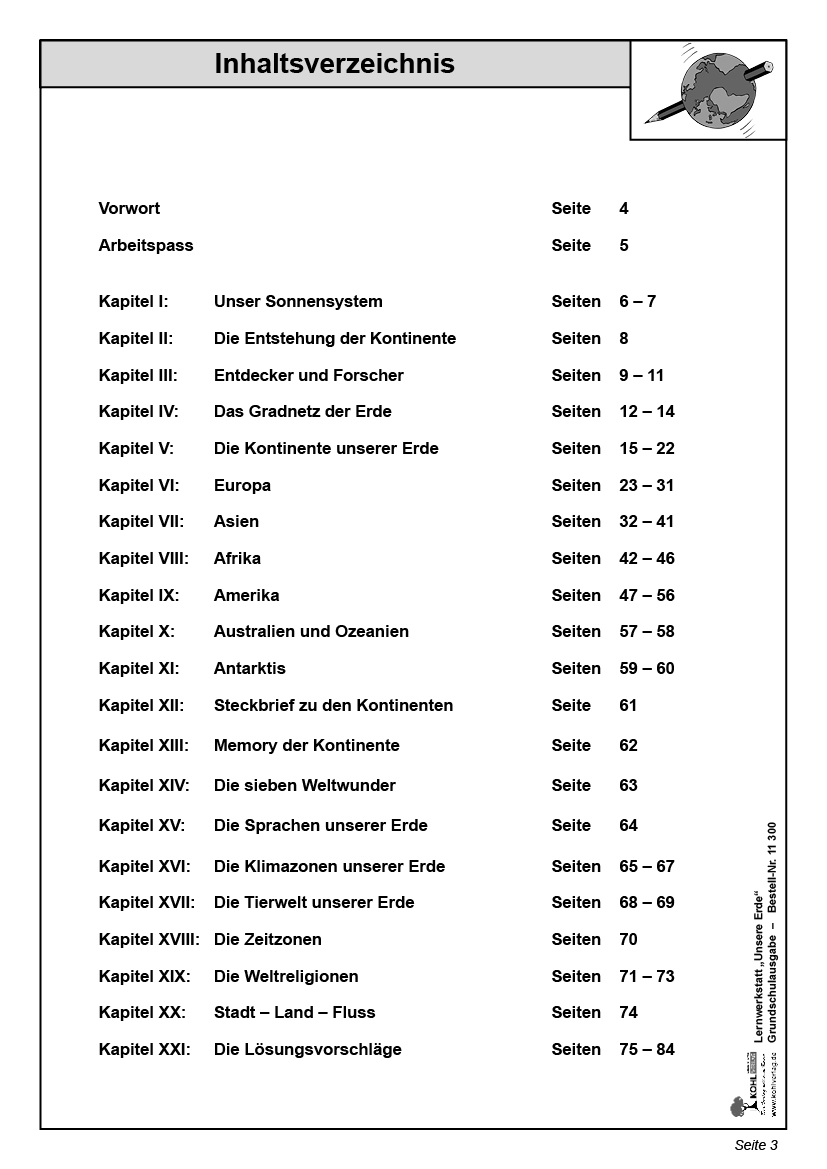 Lernwerkstatt Unsere Erde