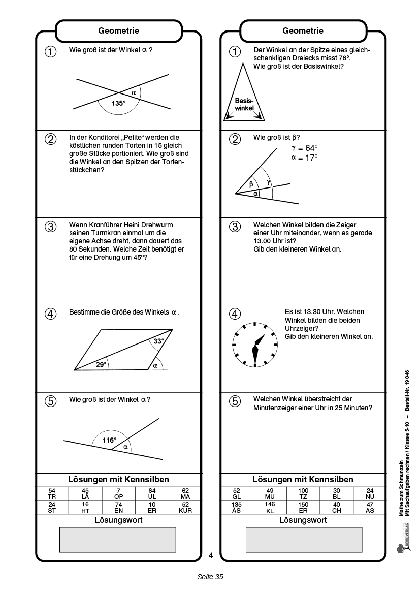 Mathe zum Schmunzeln / Klasse 5-10