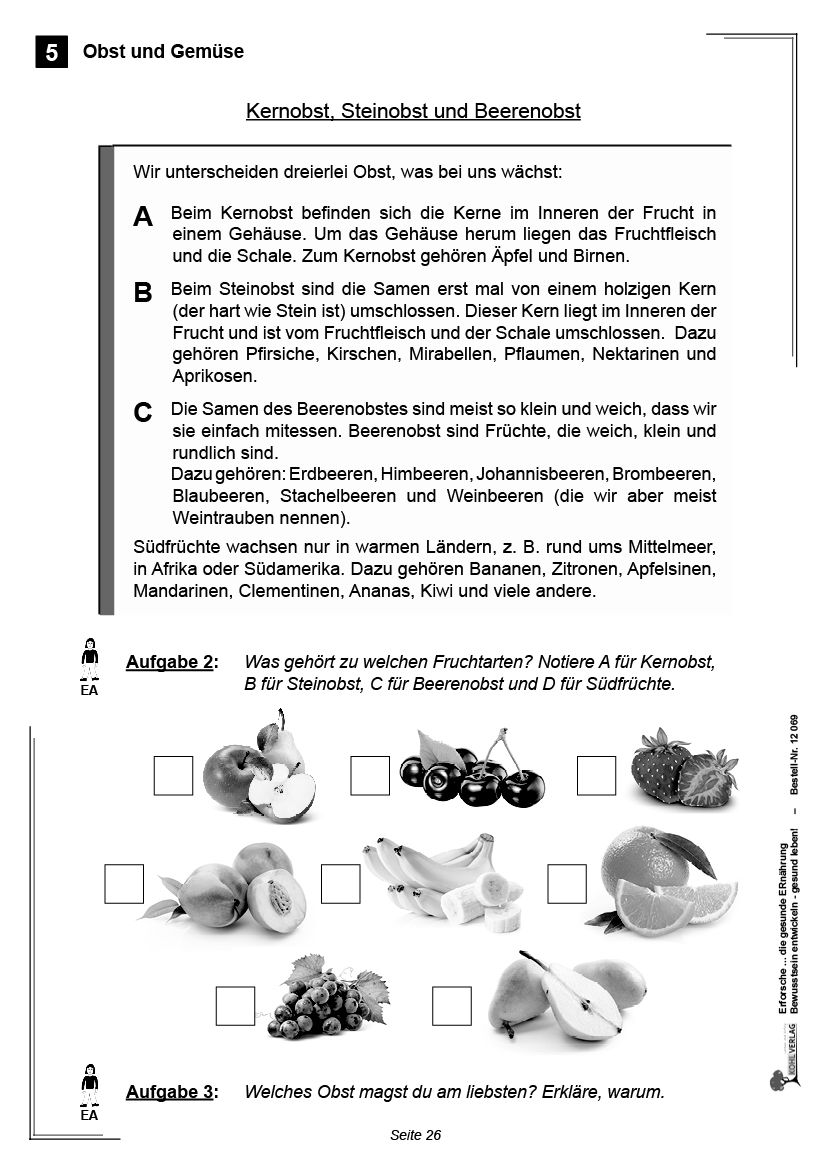 Erforsche ... Die gesunde Ernährung