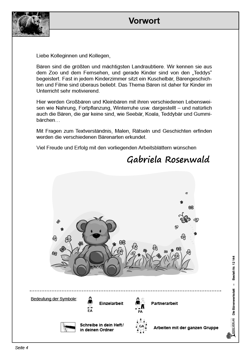 Lernwerkstatt Bären Lernwerkstatt Bären