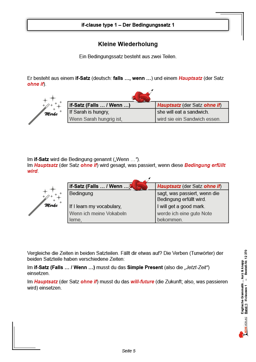 Englische Grammatik kurz & knapp / Band 1: if-clauses I