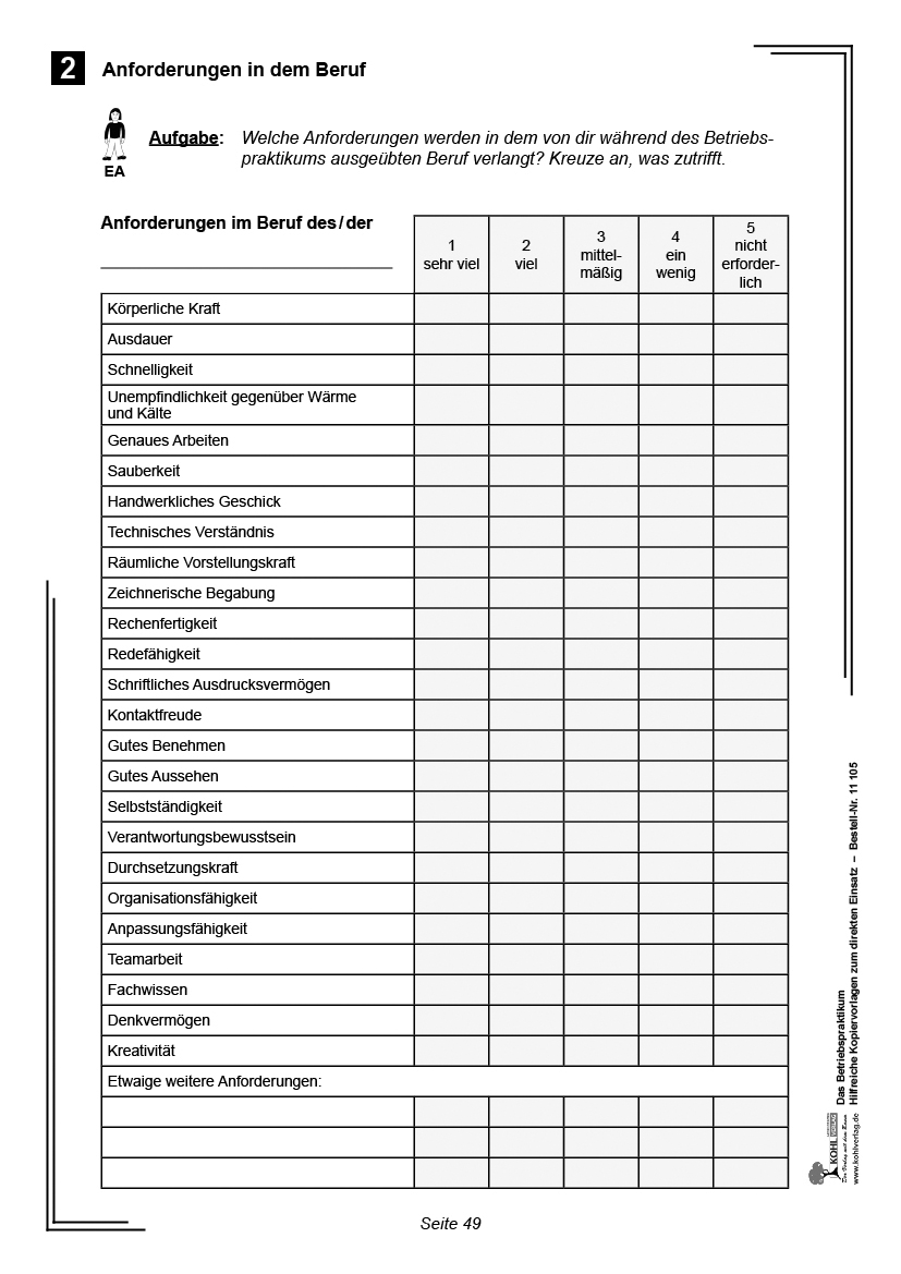 Das Betriebspraktikum