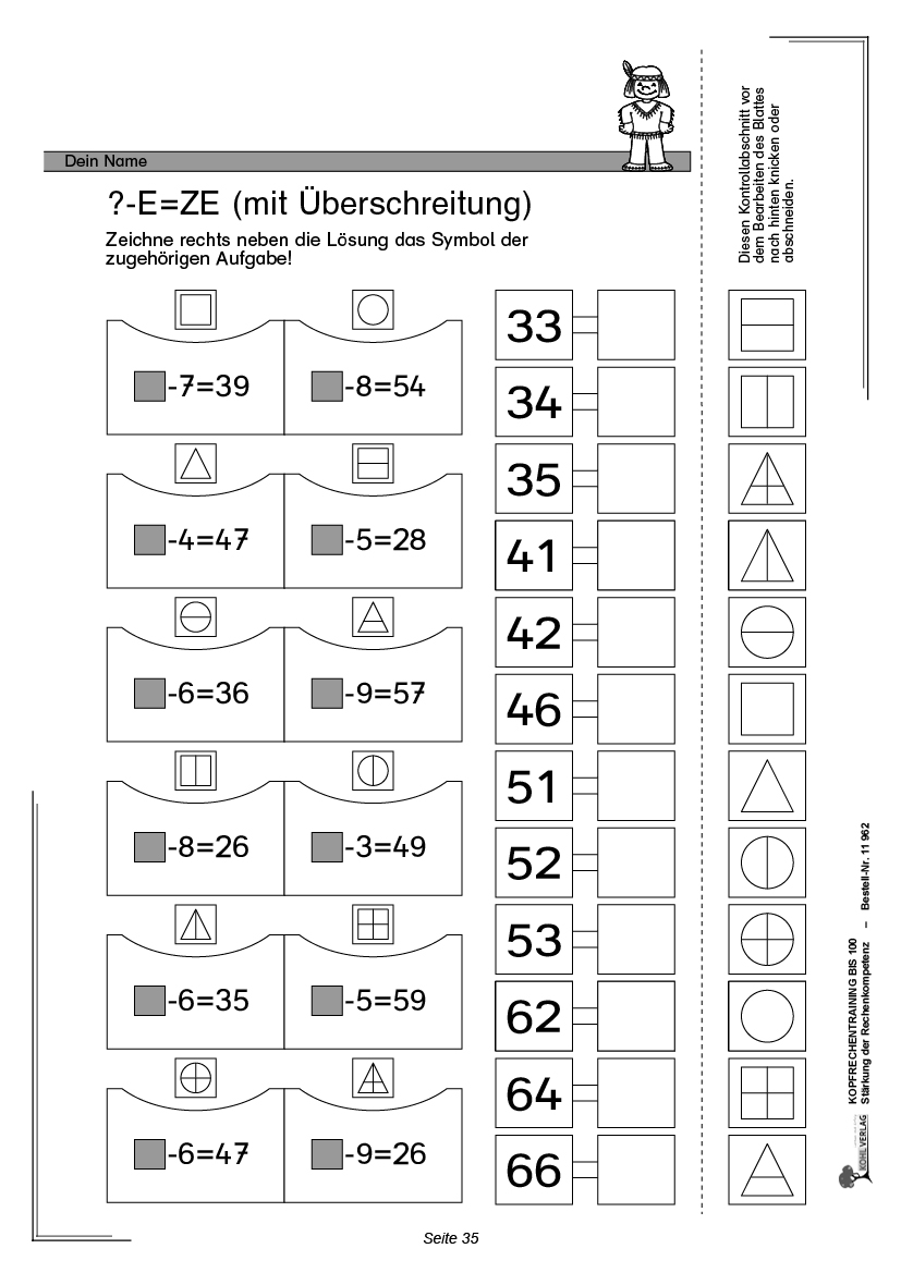 Kopfrechentraining bis 100 - Stärkung der Rechenkompetenz