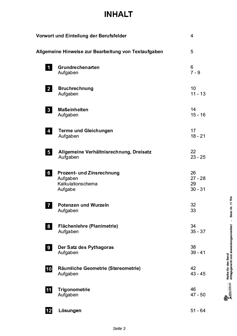 Mathematik für den Beruf