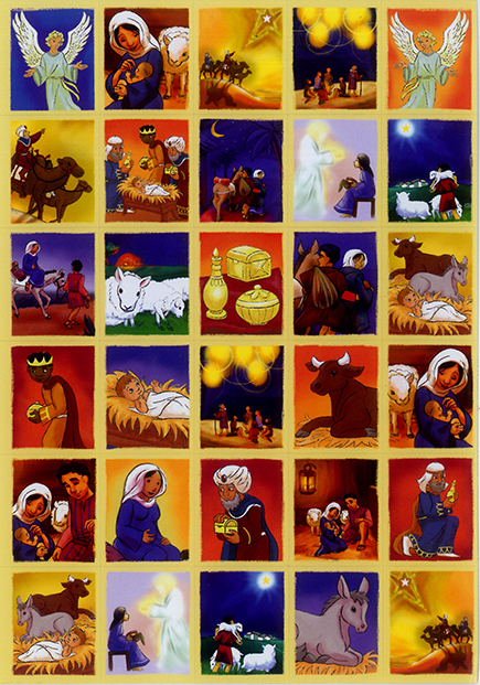 Belohnungssticker Maria, Josef & Jesus Belohnungssticker Maria, Josef & Jesus