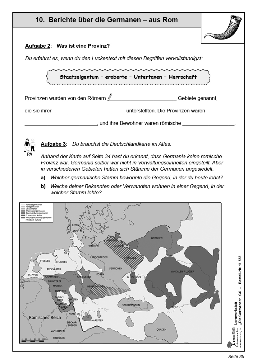 Lernwerkstatt Die Germanen / Grundschule