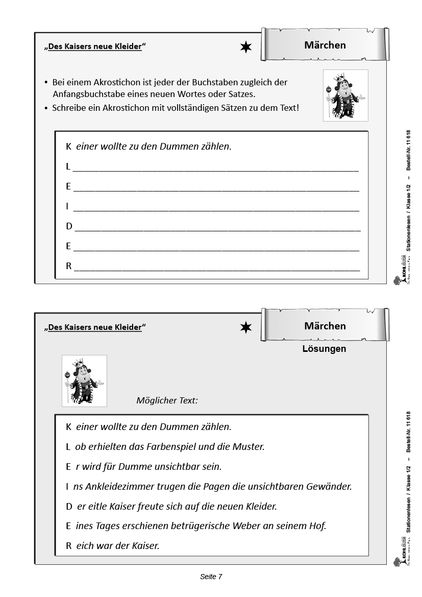 Stationenlesen Klasse 1/2