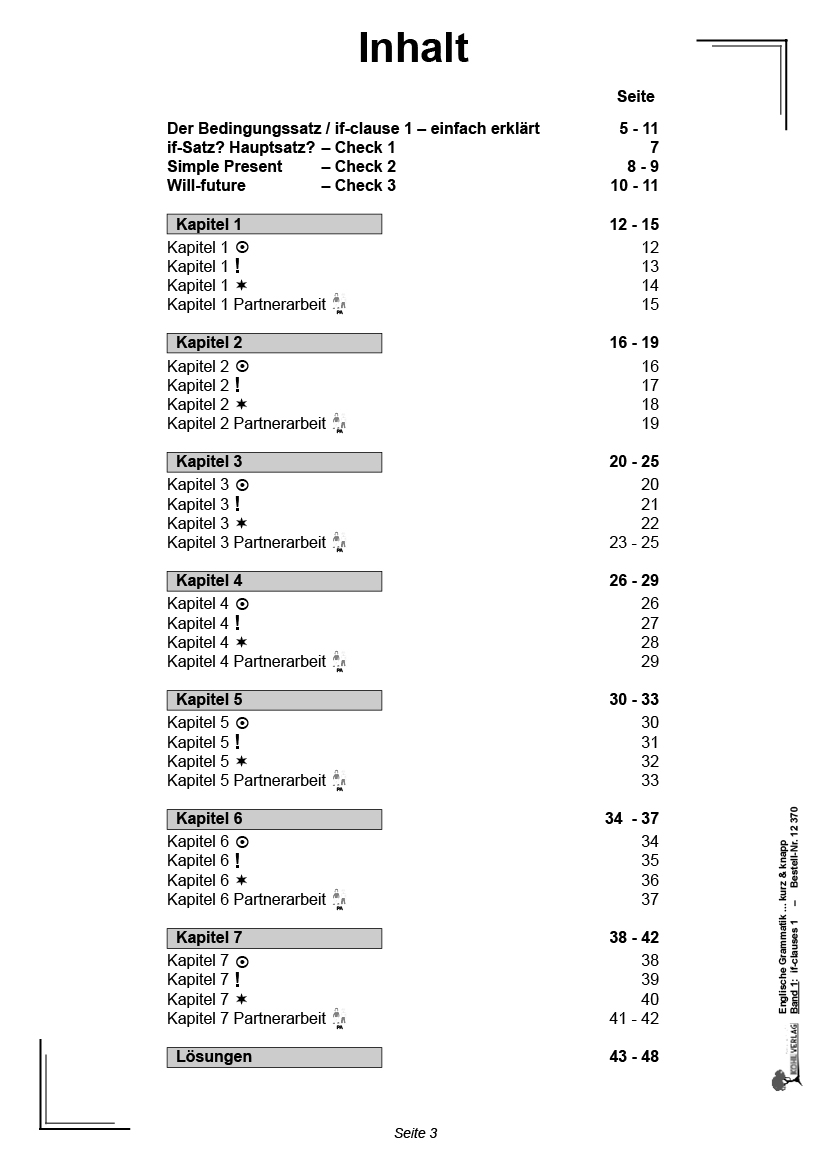 Englische Grammatik kurz & knapp / Band 1: if-clauses I