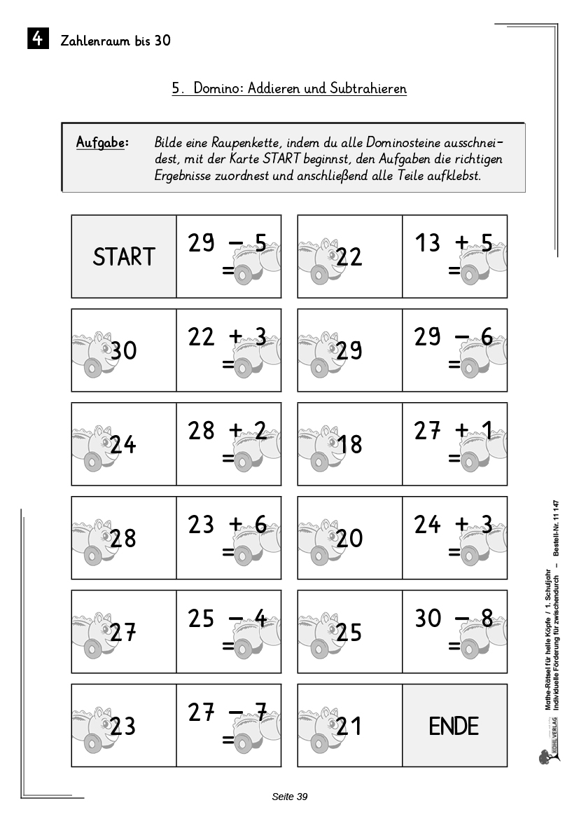 Mathe-Rätsel für helle Köpfe / Klasse 1