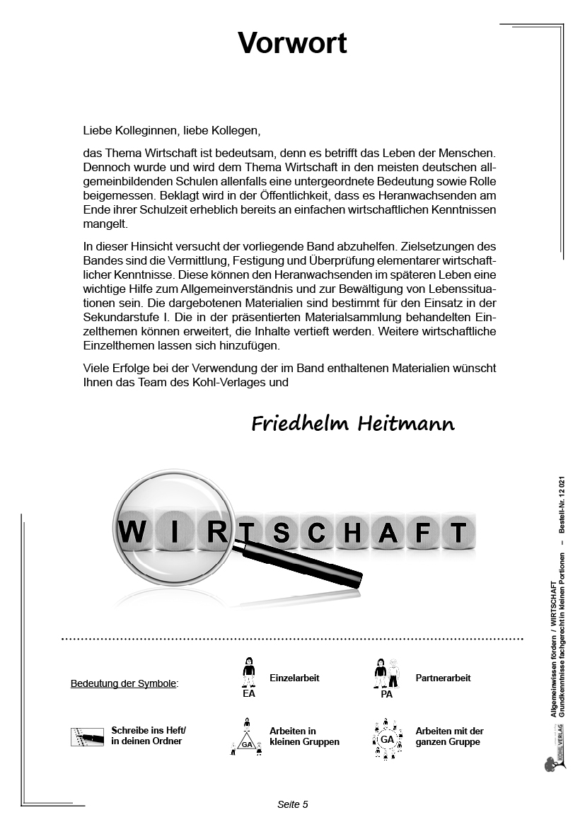 Allgemeinwissen fördern WIRTSCHAFT Allgemeinwissen fördern WIRTSCHAFT