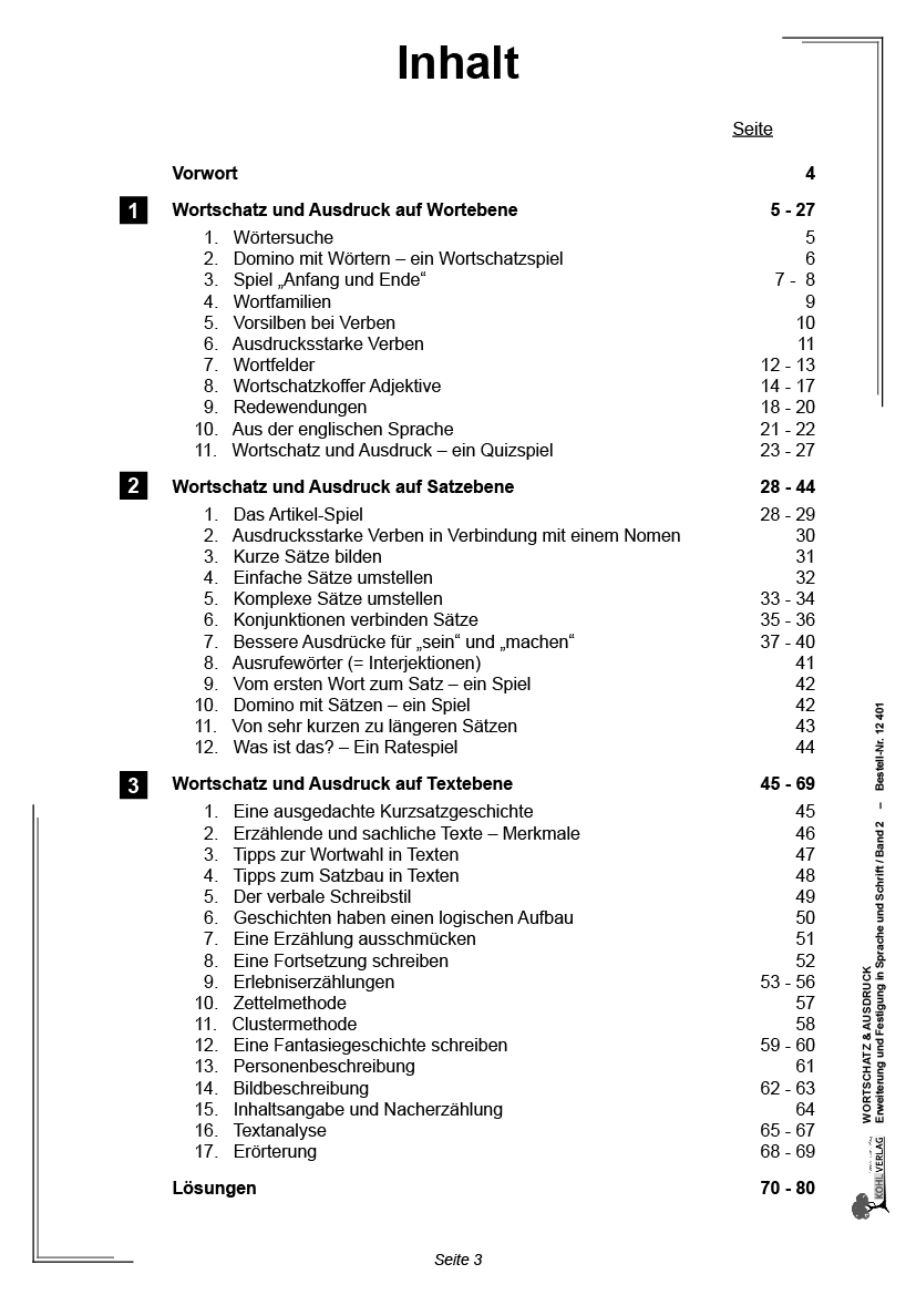 Wortschatz & Ausdruck II