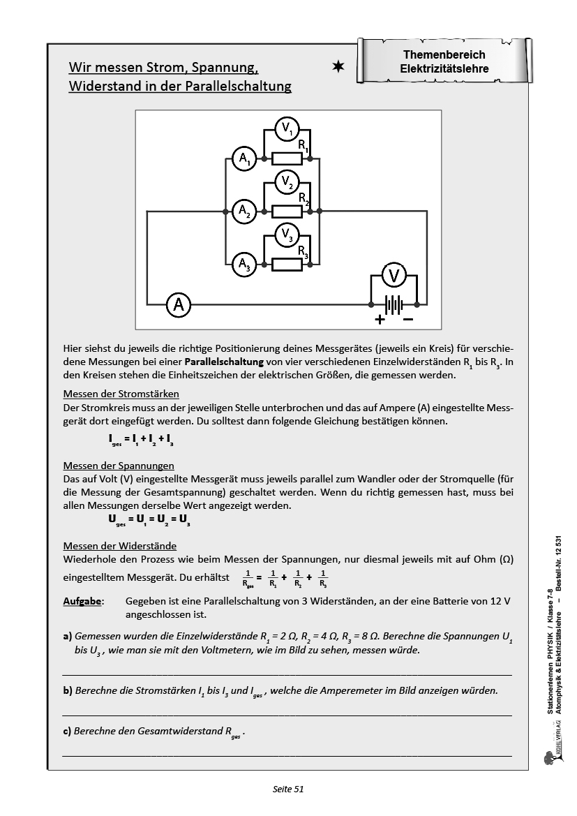 Stationenlernen Physik / Klasse 7-8