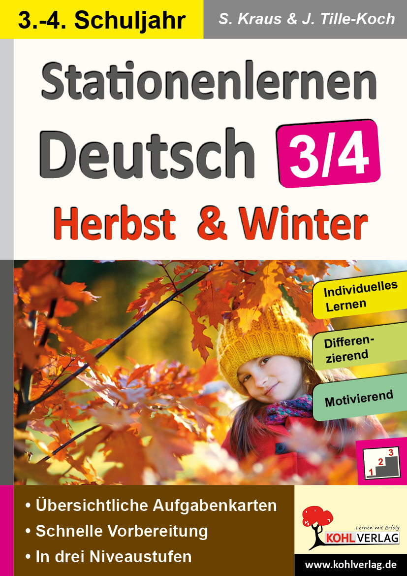Stationenlernen Deutsch - Herbst & Winter / Klasse 3-4