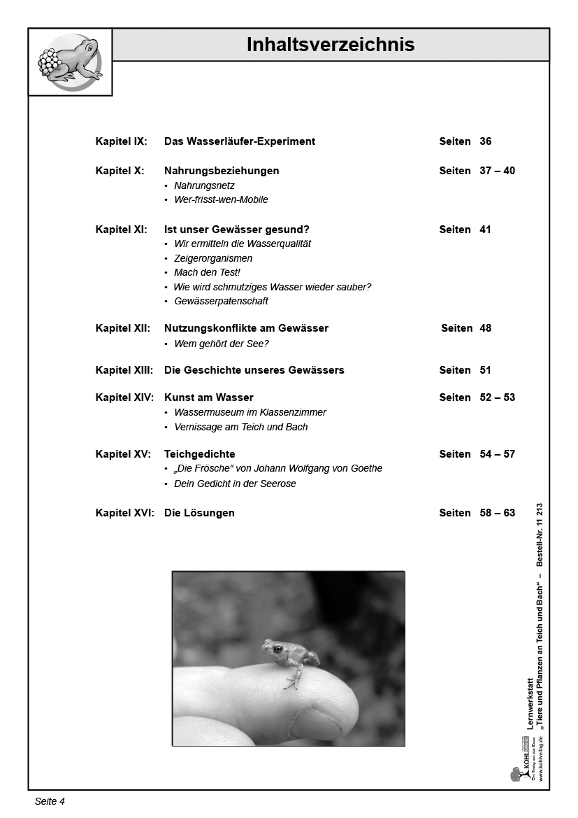 Lernwerkstatt Tiere & Pflanzen an Teich und Bach Lernwerkstatt Tiere & Pflanzen an Teich und Bach