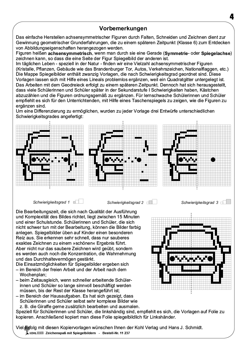 Zeichenspaß mit Spiegelbildern