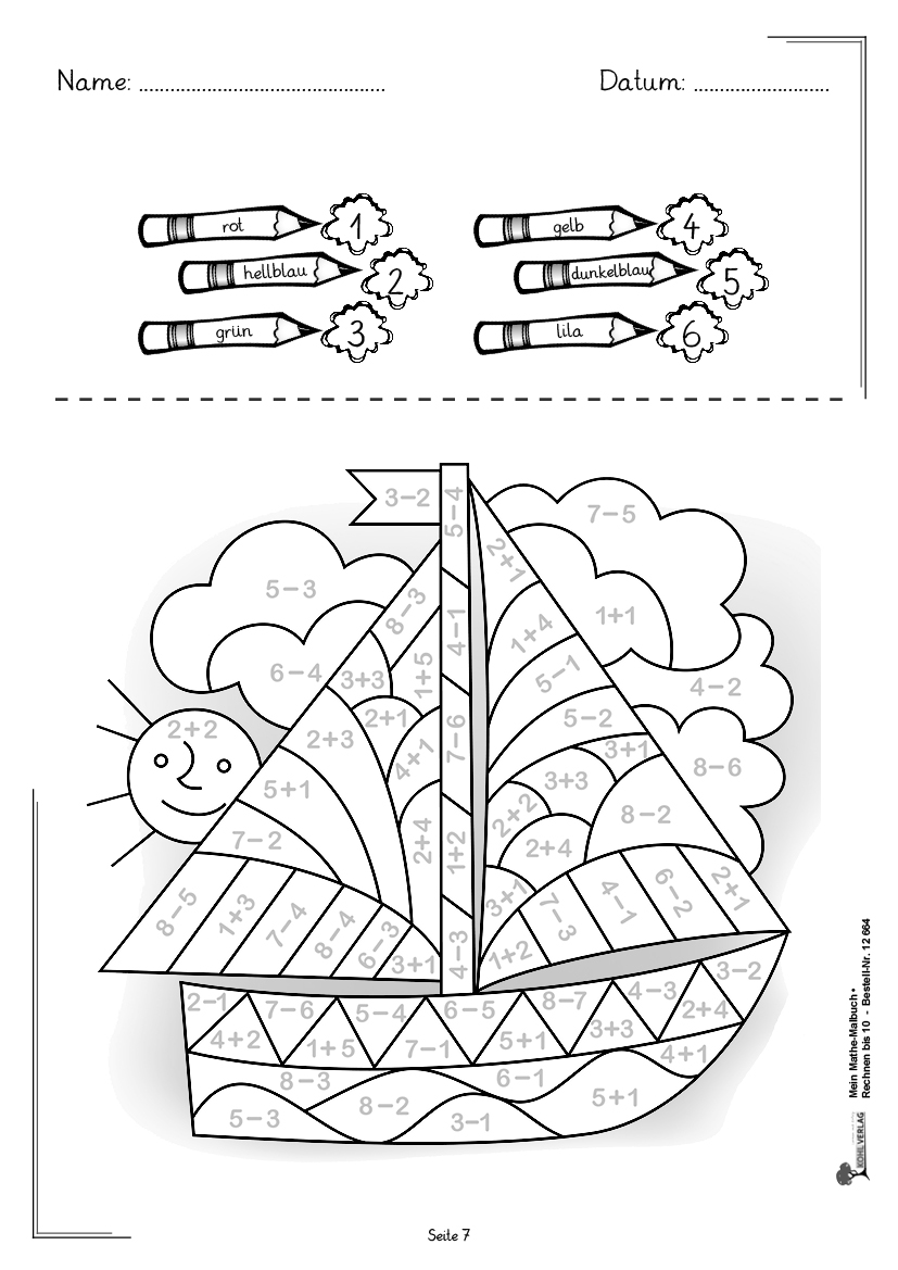 Mein Mathe-Malbuch / Band 4: Rechnen bis 10