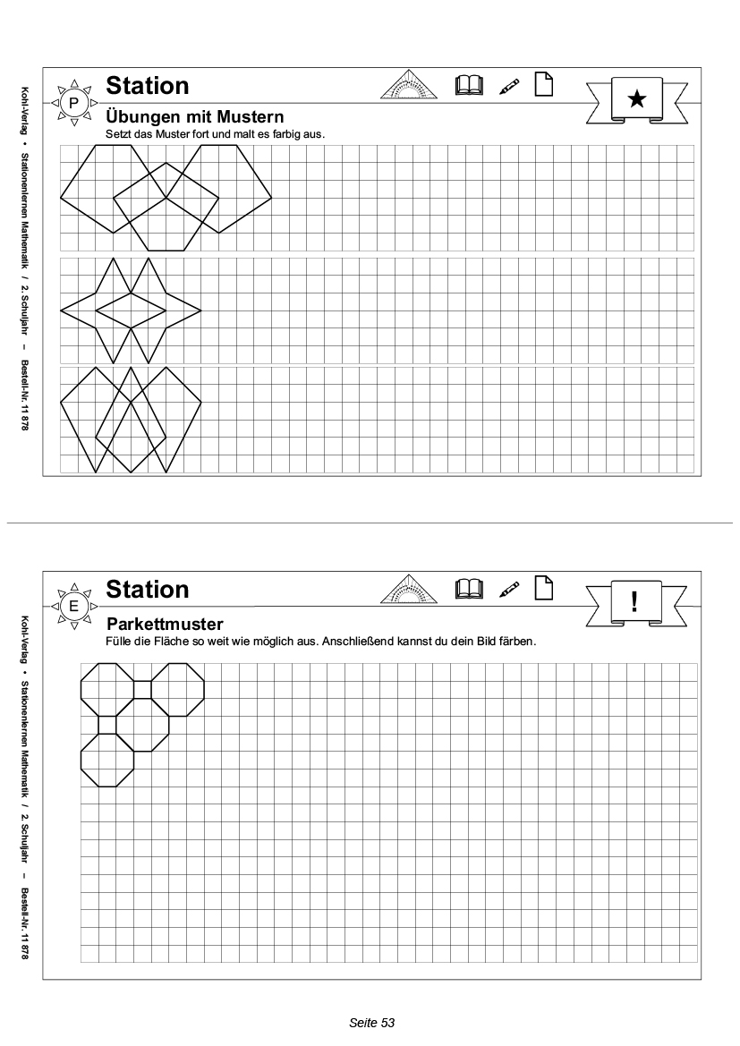 Stationenlernen Mathe / Klasse 2