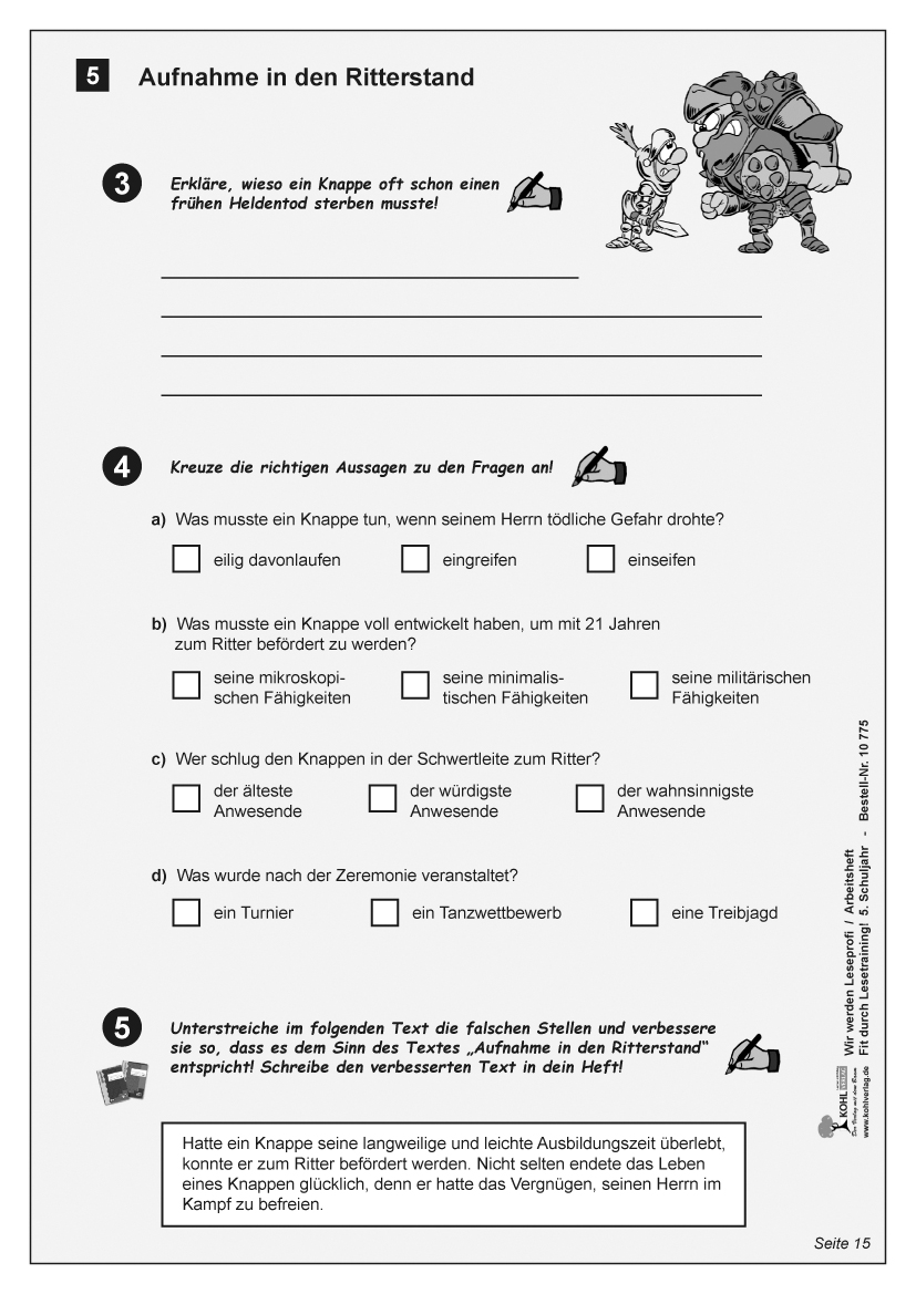 Wir werden Leseprofi - Arbeitsheft / Klasse 5