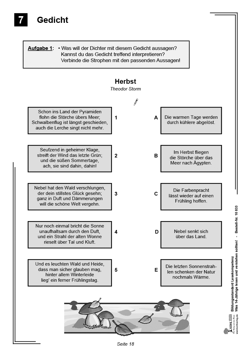 Bildungsstandard Lesekompetenz / Klasse 8