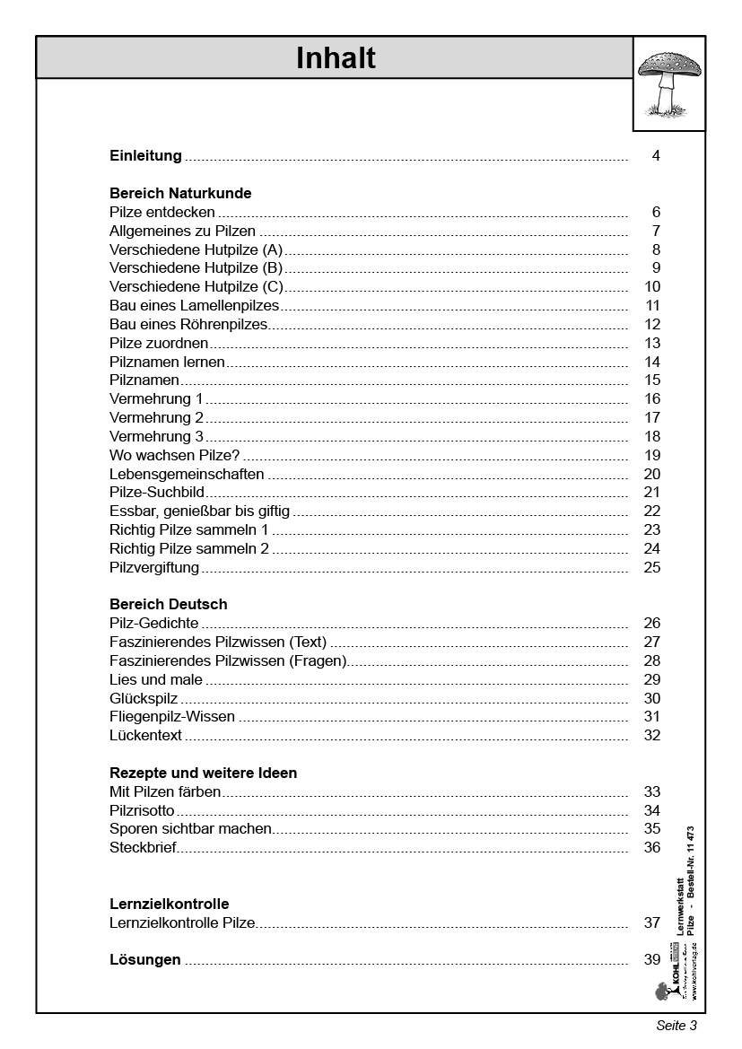 Lernwerkstatt Pilze