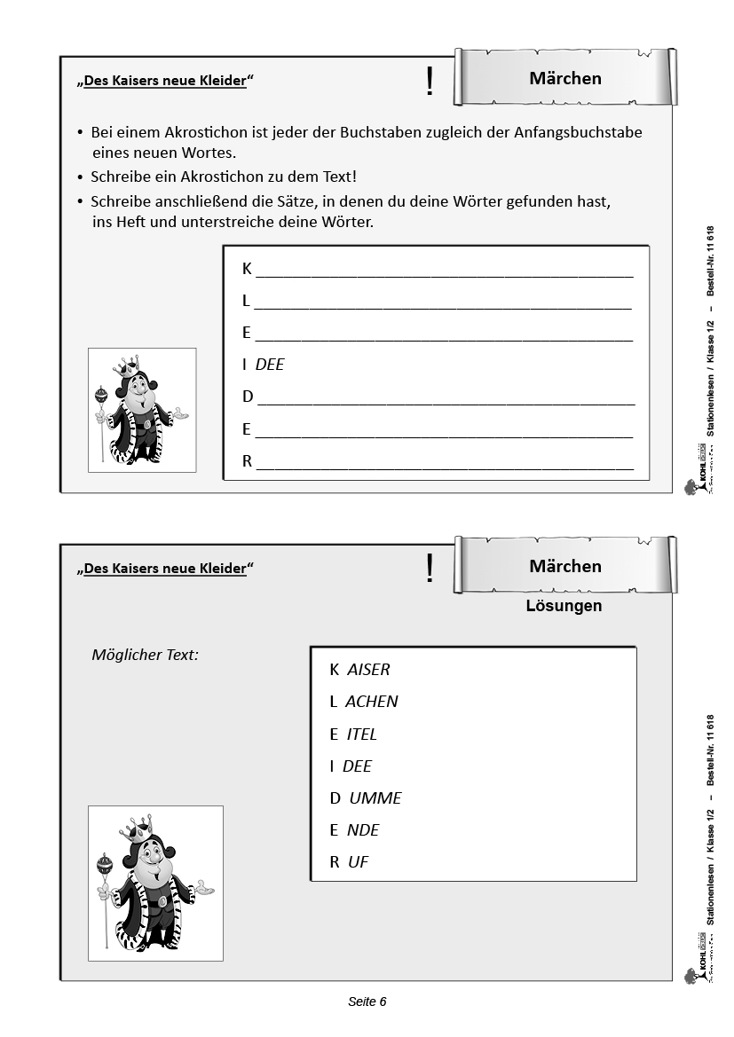 Stationenlesen Klasse 1/2